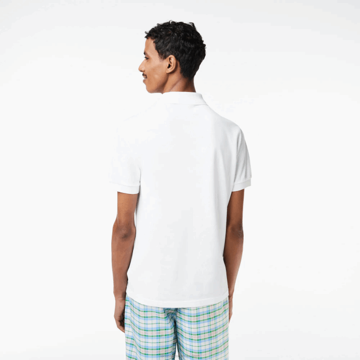 hombres Lacoste 6F24101 blanco 001 polo de minipiqué de algodón