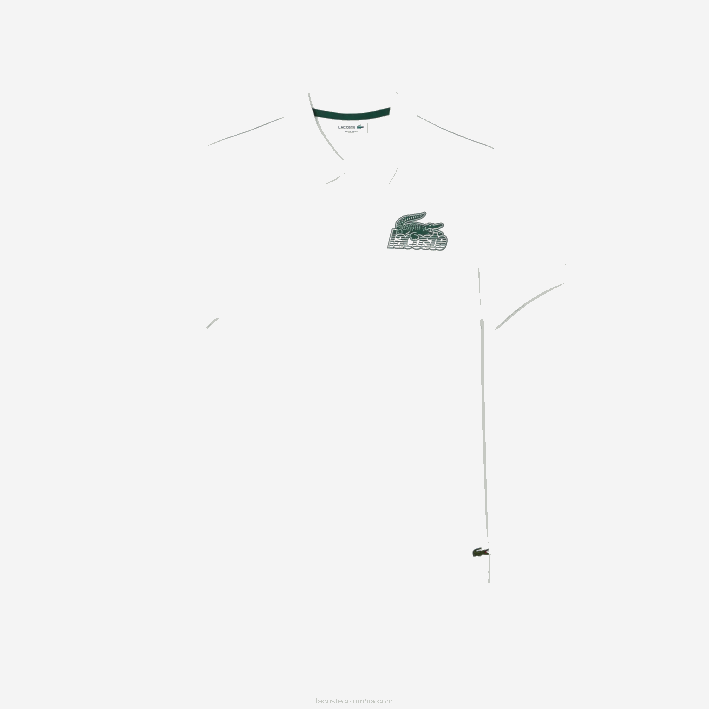 hombres Lacoste 6F24101 blanco 001 polo de minipiqué de algodón