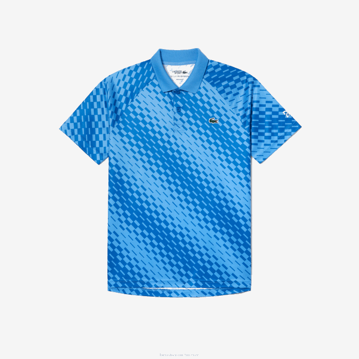 hombres Lacoste 6F24108 yiq azul tenis x novak djokovic versión fan polo