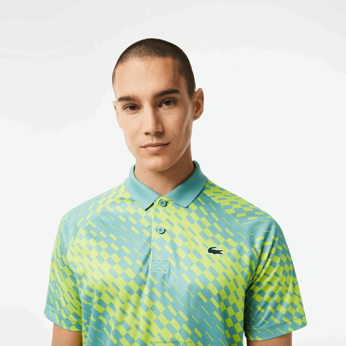 hombres Lacoste 6F24111 menta zli tenis x novak djokovic versión fan polo