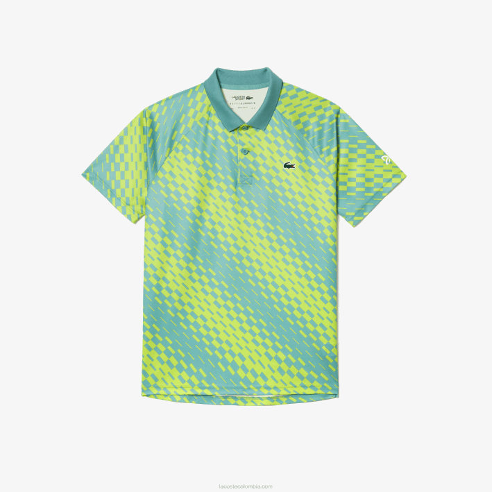 hombres Lacoste 6F24111 menta zli tenis x novak djokovic versión fan polo