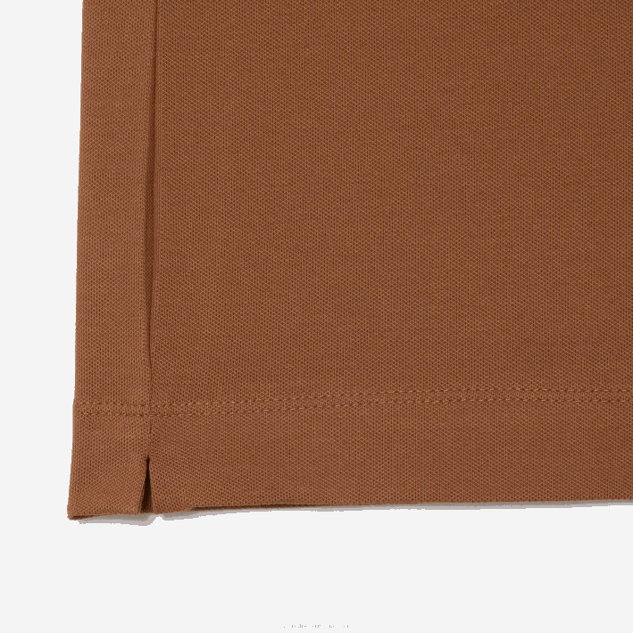 hombres Lacoste 6F24117 lfa marrón claro polo de piqué de algodón elástico smart paris