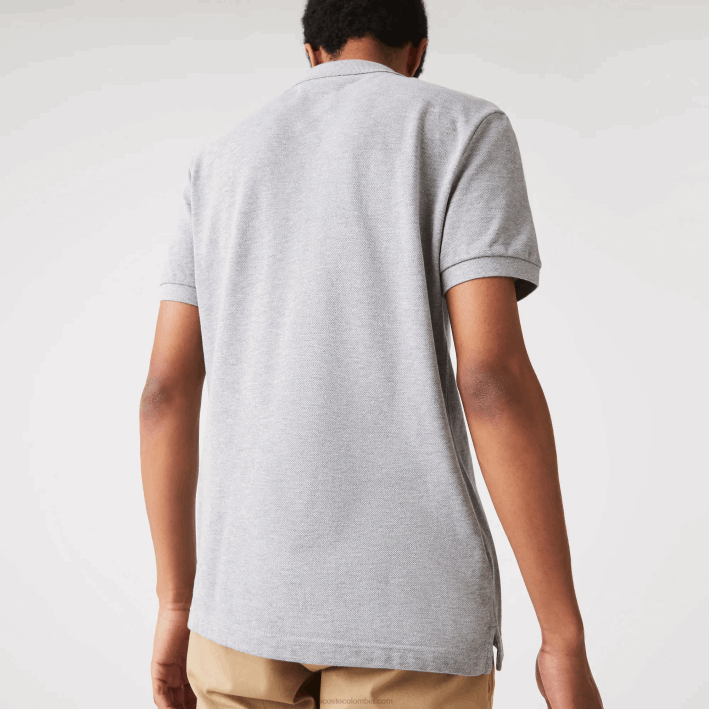 hombres Lacoste 6F241267 lomo gris yrd polo original l.12.12 slim fit
