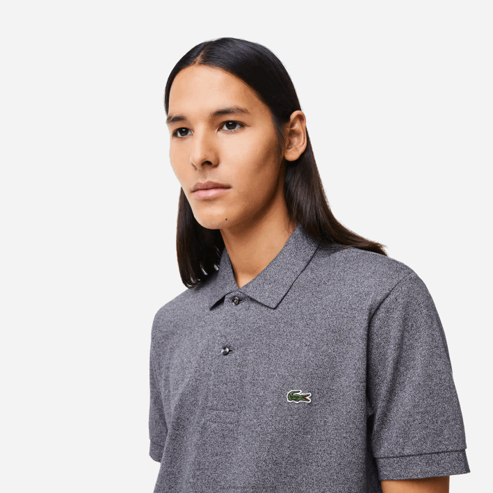 hombres Lacoste 6F24126 lomo gris e8g polo jaspeado original l.12.12