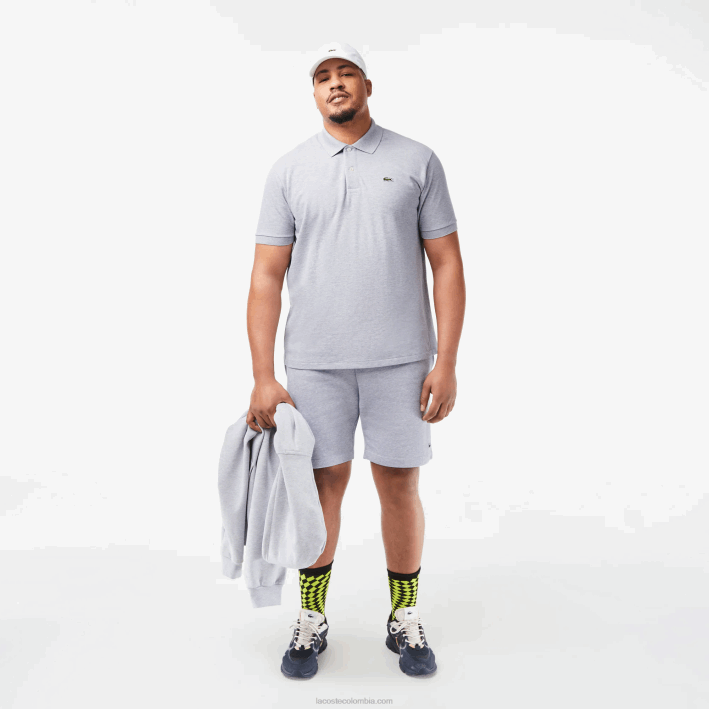 hombres Lacoste 6F24127 lomo gris cca polo jaspeado original l.12.12