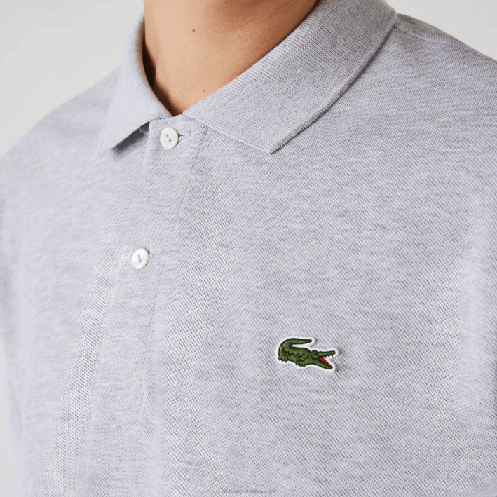 hombres Lacoste 6F24127 lomo gris cca polo jaspeado original l.12.12