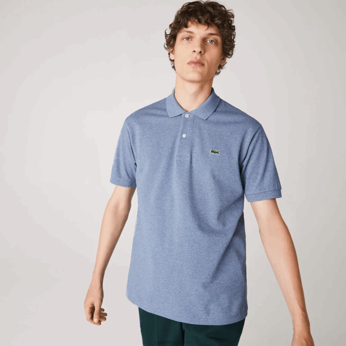 hombres Lacoste 6F24128 lomo azul 1gf polo jaspeado original l.12.12