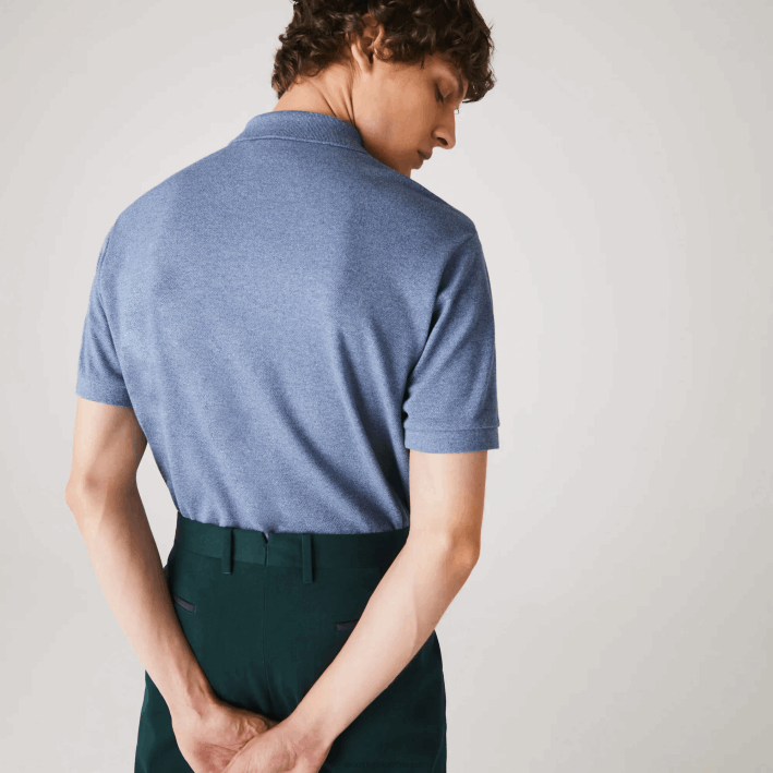 hombres Lacoste 6F24128 lomo azul 1gf polo jaspeado original l.12.12