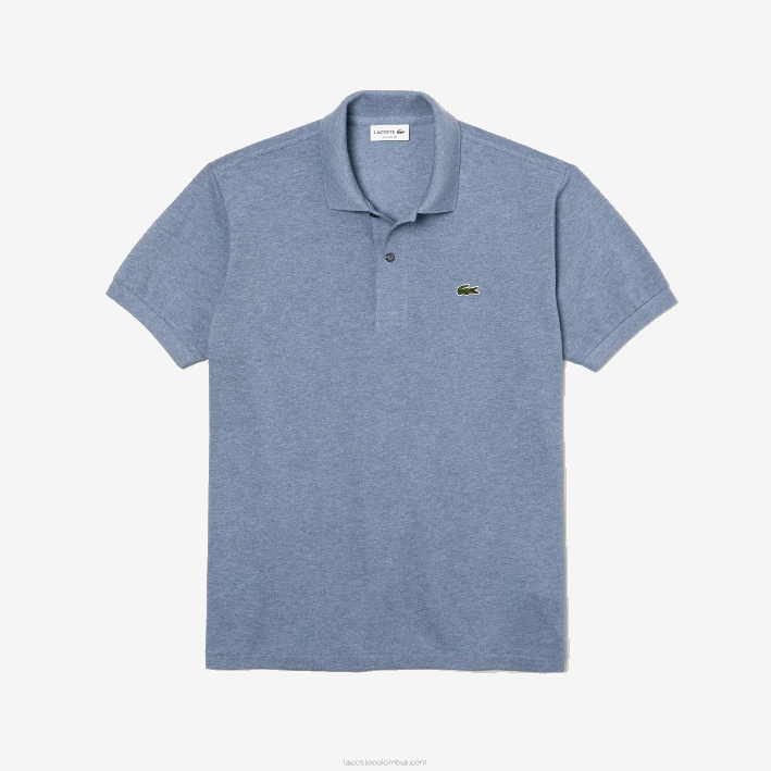 hombres Lacoste 6F24128 lomo azul 1gf polo jaspeado original l.12.12