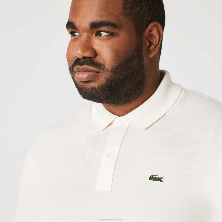 hombres Lacoste 6F24159 xfj blanco polo original l.12.12 slim fit
