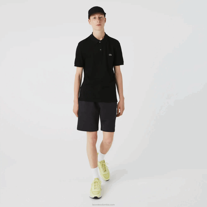 hombres Lacoste 6F24160 negro 031 polo original l.12.12 slim fit