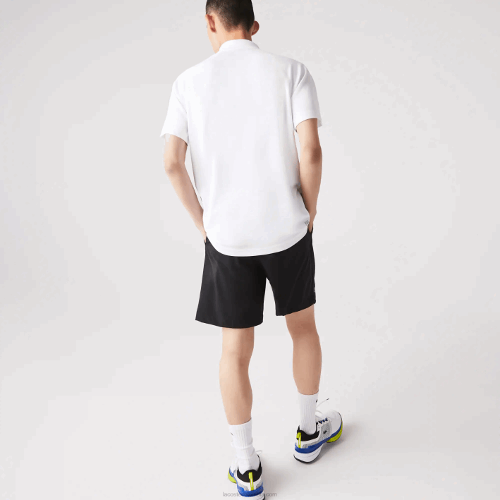 hombres Lacoste 6F24164 blanco 001 polo deportivo transpirable resistente a la abrasión interlock