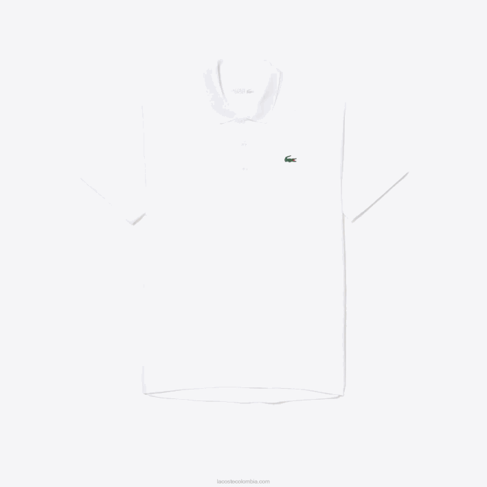 hombres Lacoste 6F24164 blanco 001 polo deportivo transpirable resistente a la abrasión interlock