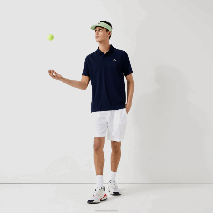 hombres Lacoste 6F24166 azul marino 166 polo deportivo transpirable resistente a la abrasión interlock