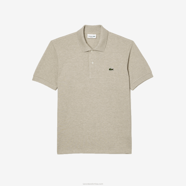 hombres Lacoste 6F24167 beige kd4 polo jaspeado original l.12.12