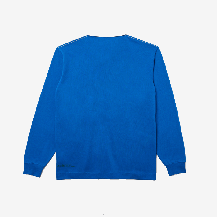 hombres Lacoste 6F241688 k1q azul polo de rugby holgado con logo