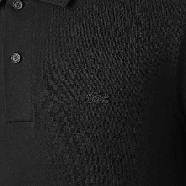 hombres Lacoste 6F24173 negro 031 polo de piqué de algodón transpirable de movimiento activo