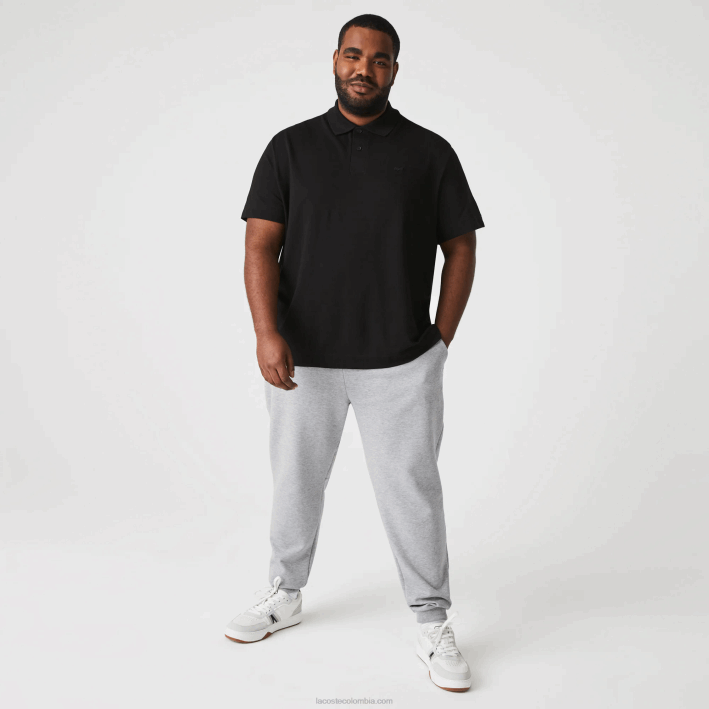 hombres Lacoste 6F24173 negro 031 polo de piqué de algodón transpirable de movimiento activo