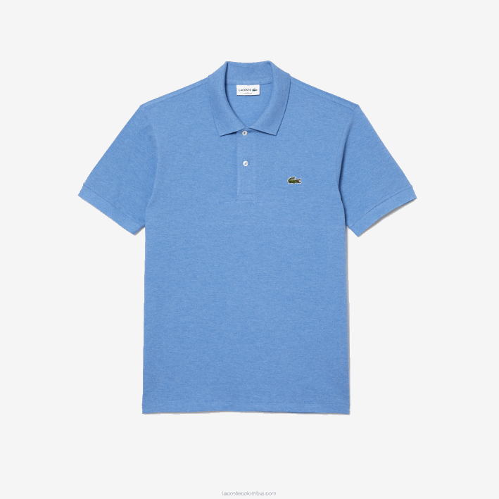hombres Lacoste 6F24185 lomo azul kc9 polo jaspeado original l.12.12
