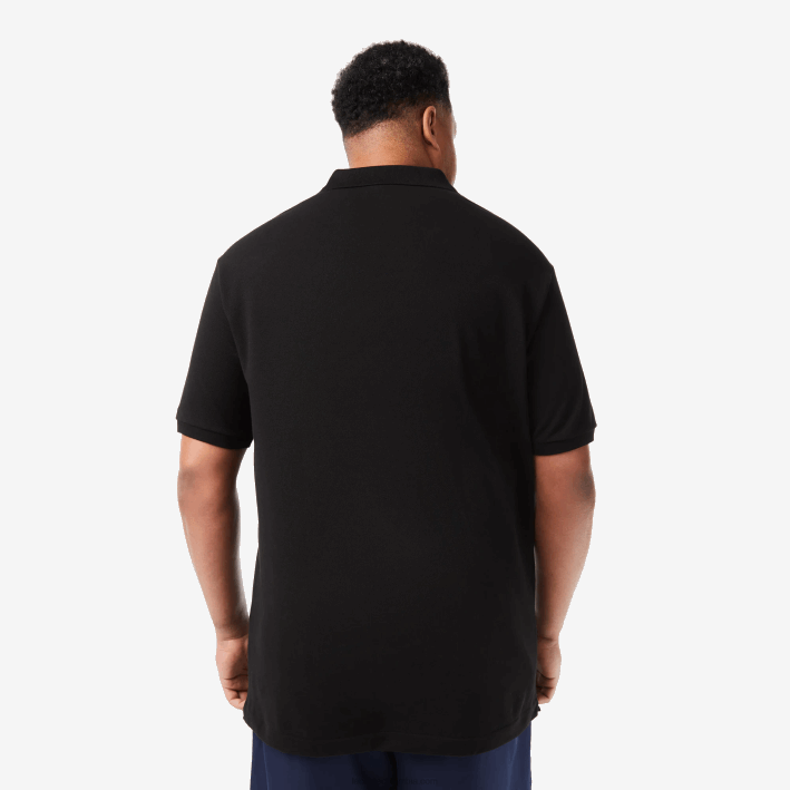 hombres Lacoste 6F24188 negro 031 polo de algodón petit piqué - tallas grandes - alto