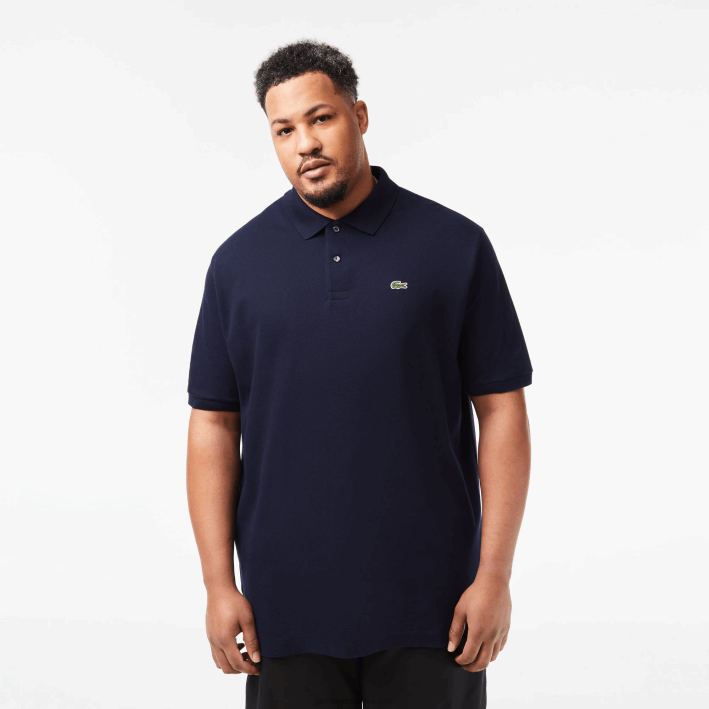 hombres Lacoste 6F24189 azul marino 166 polo de algodón petit piqué - tallas grandes - alto
