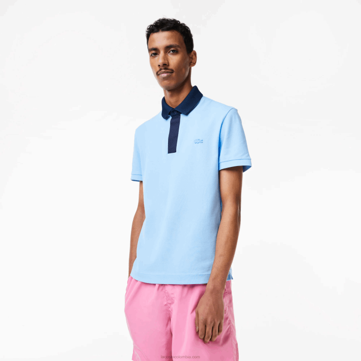 hombres Lacoste 6F24193 azul marino cm9 polo de piqué de algodón orgánico smart paris