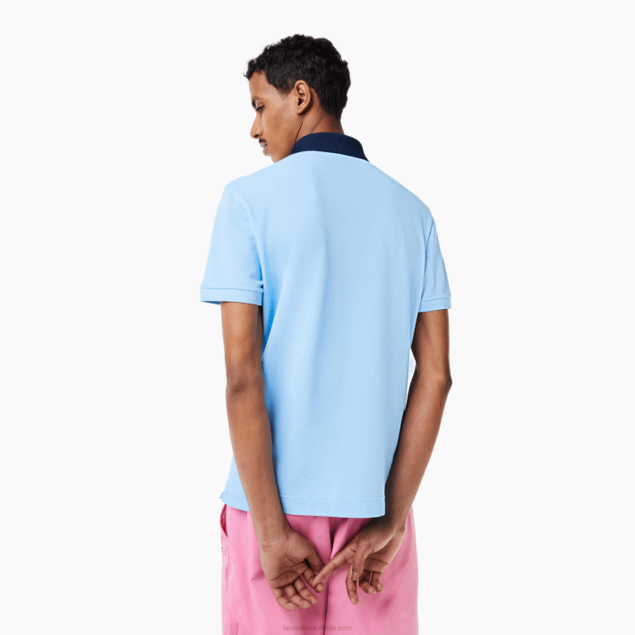 hombres Lacoste 6F24193 azul marino cm9 polo de piqué de algodón orgánico smart paris