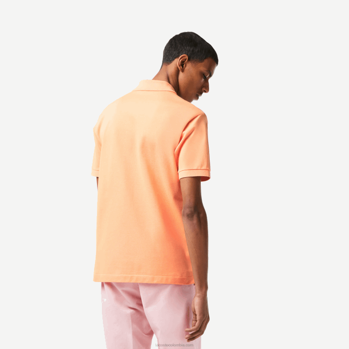 hombres Lacoste 6F24196 naranja claro heb polo original l.12.12
