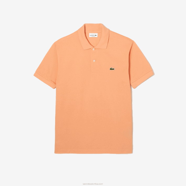 hombres Lacoste 6F24196 naranja claro heb polo original l.12.12