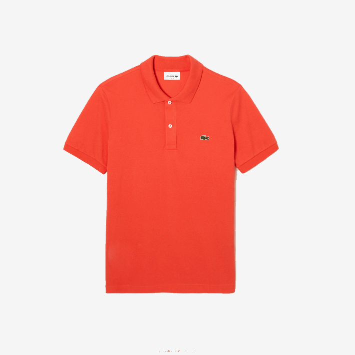 hombres Lacoste 6F24200 naranja 02k polo original l.12.12 slim fit