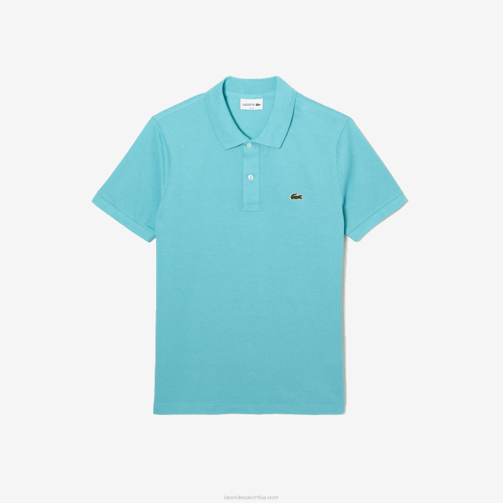 hombres Lacoste 6F24201 turquesa bvg polo original l.12.12 slim fit