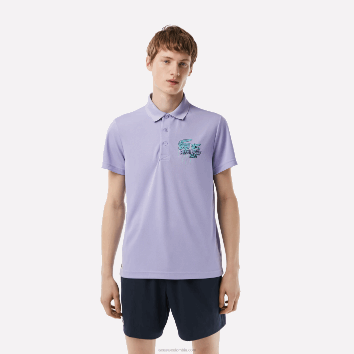 hombres Lacoste 6F24207 púrpura 3k0 sport miami polo de piqué edición abierta