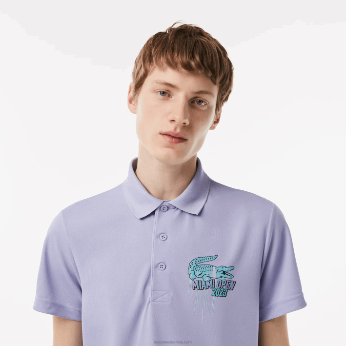 hombres Lacoste 6F24207 púrpura 3k0 sport miami polo de piqué edición abierta