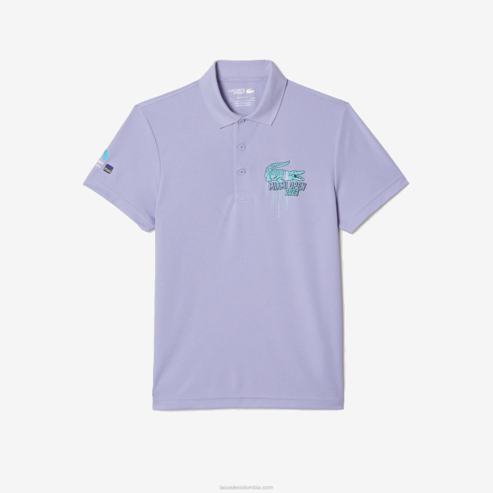 hombres Lacoste 6F24207 púrpura 3k0 sport miami polo de piqué edición abierta