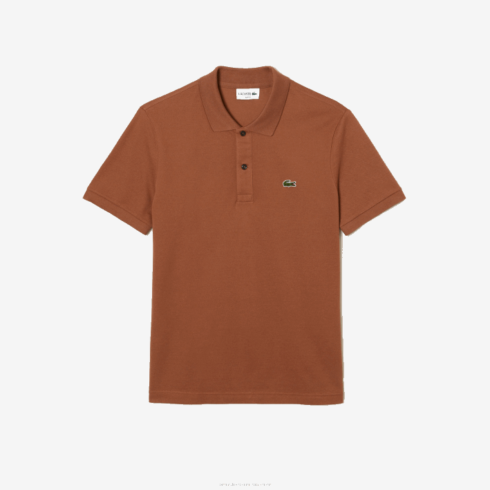 hombres Lacoste 6F24219 lfa marrón claro polo original l.12.12 slim fit