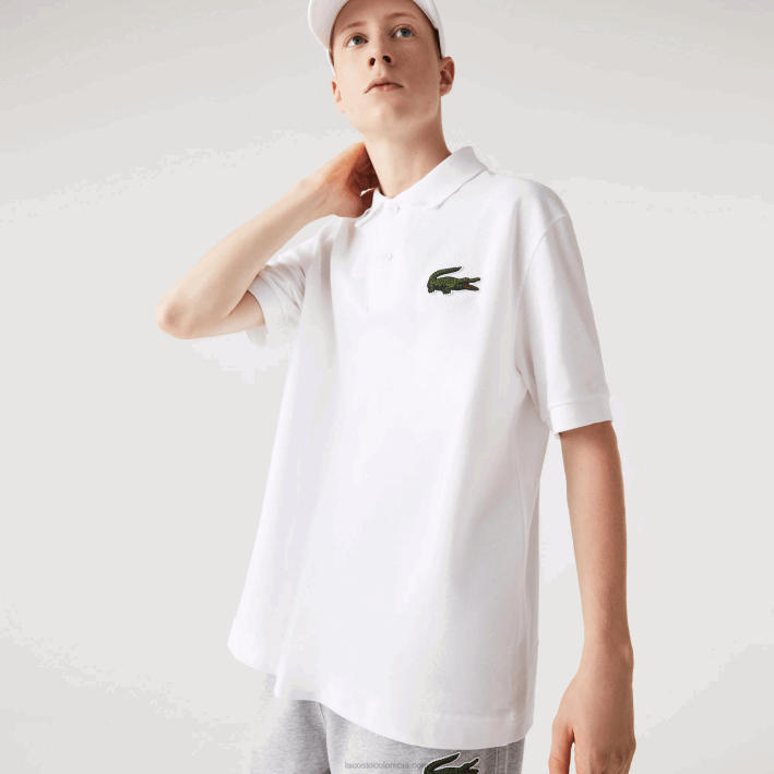 hombres Lacoste 6F24231 blanco 001 polo holgado original l.12.12
