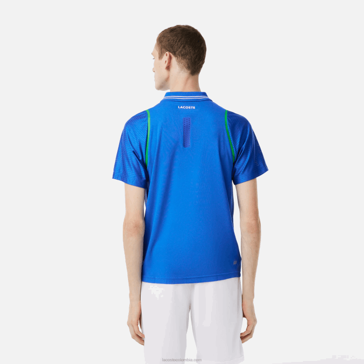 hombres Lacoste 6F24234 kxb azul tenis x daniil medvedev polo