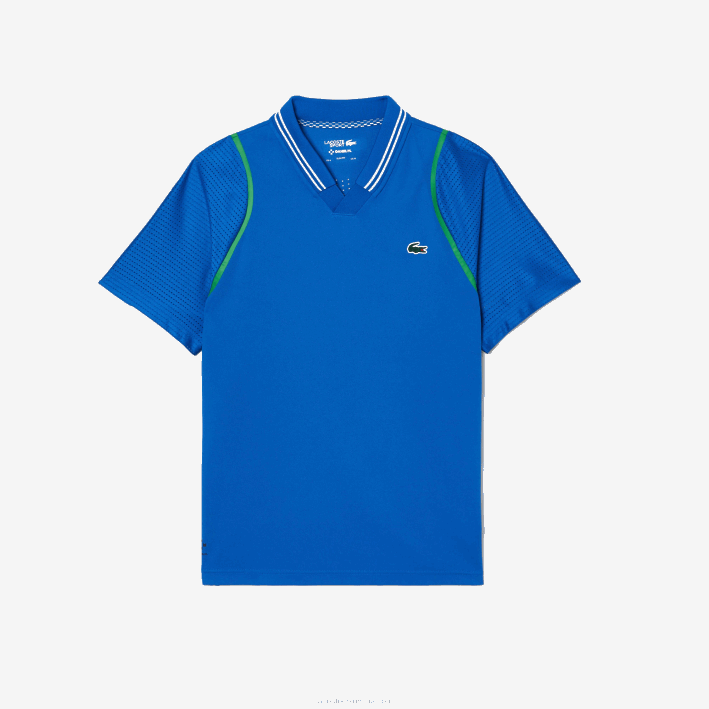 hombres Lacoste 6F24234 kxb azul tenis x daniil medvedev polo