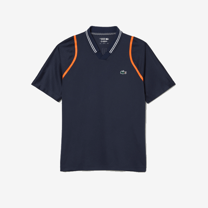 hombres Lacoste 6F24235 kxe azul tenis x daniil medvedev polo