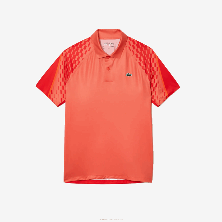 hombres Lacoste 6F24236 naranja rojo naranja xij polo tricolor tennis x novak djokovic