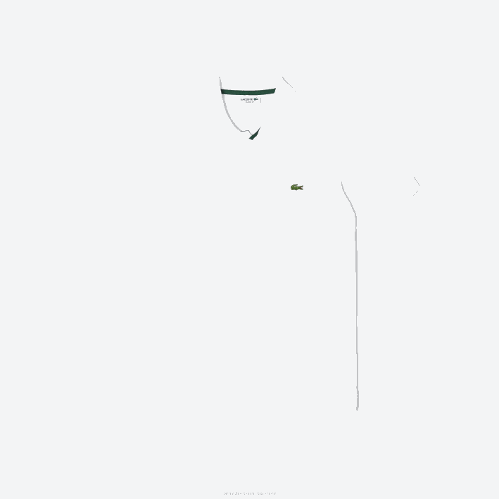 hombres Lacoste 6F24249 blanco 001 polo original l.12.12 con piqué de algodón grueso