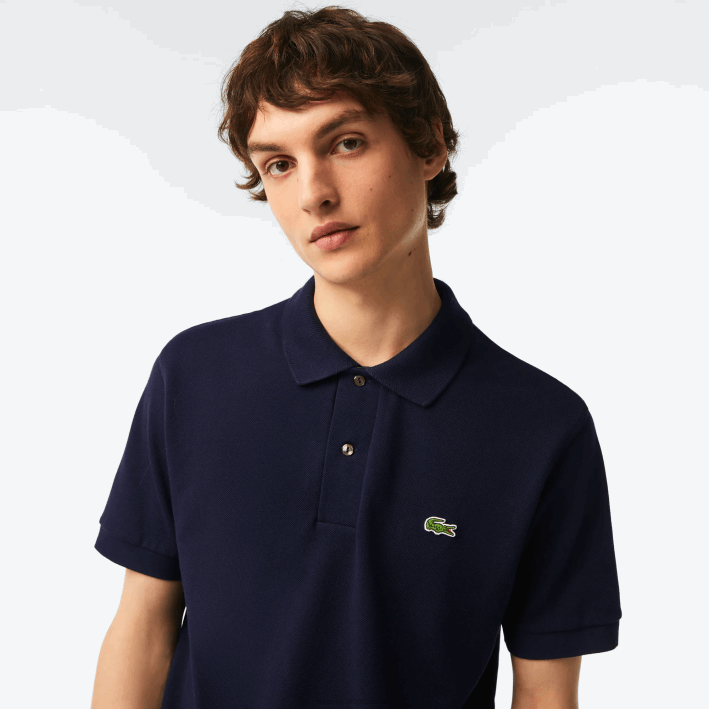 hombres Lacoste 6F24250 azul marino 166 polo original l.12.12 con piqué de algodón grueso