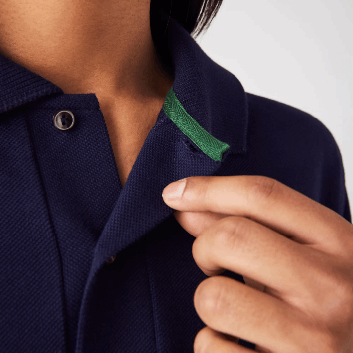 hombres Lacoste 6F24250 azul marino 166 polo original l.12.12 con piqué de algodón grueso