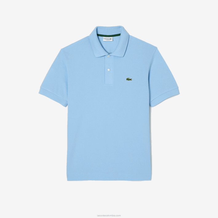 hombres Lacoste 6F24251 hbp azul polo original l.12.12 con piqué de algodón grueso