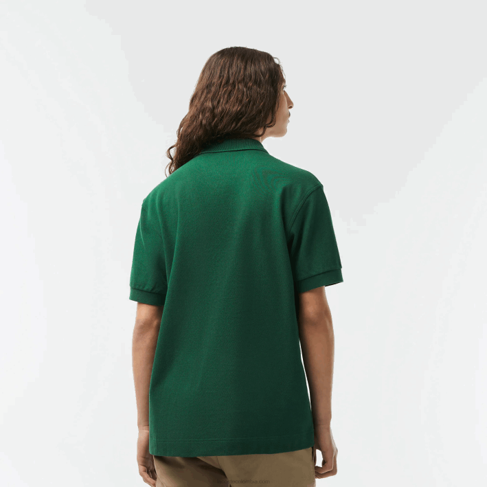 hombres Lacoste 6F24252 verde 132 polo original l.12.12 con piqué de algodón grueso