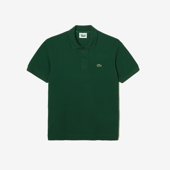 hombres Lacoste 6F24252 verde 132 polo original l.12.12 con piqué de algodón grueso