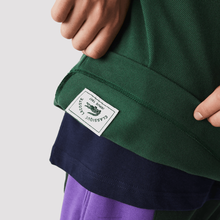 hombres Lacoste 6F24252 verde 132 polo original l.12.12 con piqué de algodón grueso