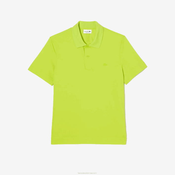hombres Lacoste 6F24261 amarillo 90v polo de piqué de algodón transpirable de movimiento activo