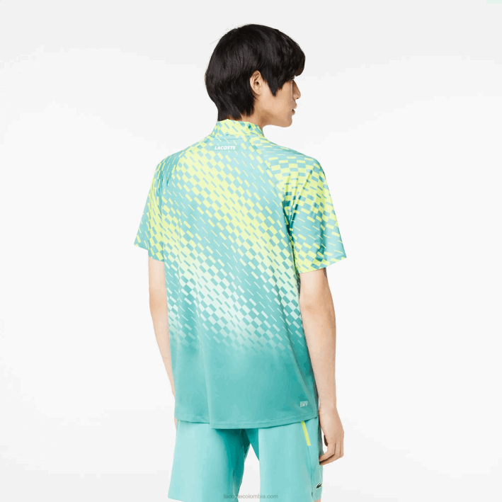 hombres Lacoste 6F2444 amarillo verde claro vri tenis x novak djokovic player versión polo