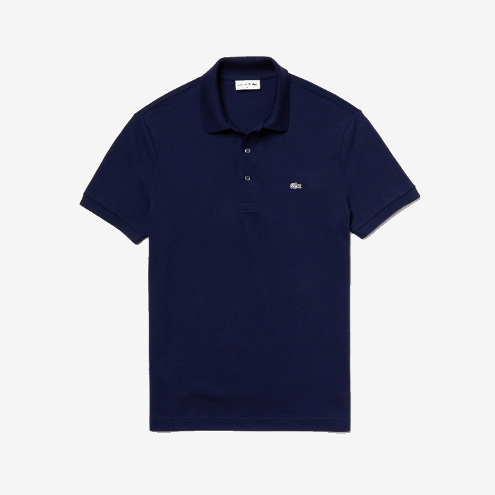 hombres Lacoste 6F24563 azul marino 166 Polo slim fit de petit piqué elástico